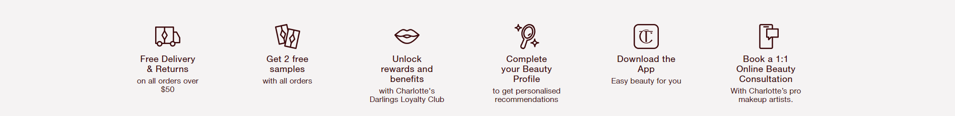 Charlotte Tilbury Services and Perks